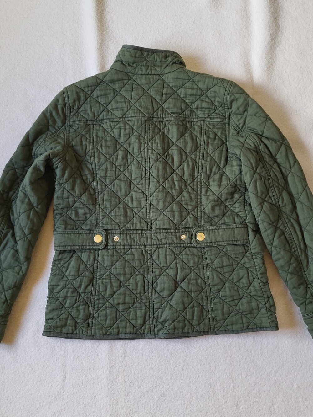 J. Crew Quilted Cotton Chore Jacket Womens Size XS Cotton Olive Green - Picture 3 of 16